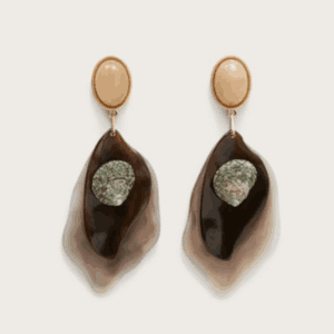 Kombinierter Muschel-Ohrring von Violeta by Mango