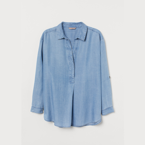 H&M+ Denim Bluse aus Lyocell
