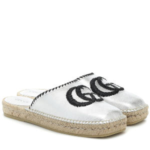 Gucci über mytheresa - GG leather espadrille slippers