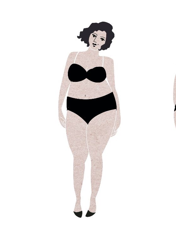 Collage mit verschiedenen Figur-Formen: Shape Styling Shorts