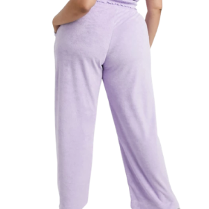 COLLUSION Plus exclusive textured towelling wide leg trousers in lilac