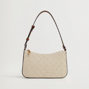Baguette bag with jacquard pattern