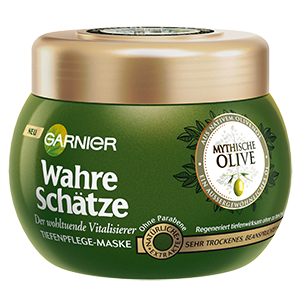 Garnier Wahre Schätze Tiefenpflege-Haarmaske Mythische Olive *