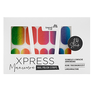 trend !t up Xpress Manicure Nail Polish Strips Rainbow Glitter