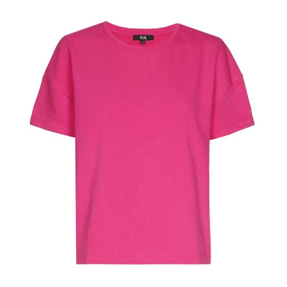 Basic-T-Shirt (dunkelrosa)