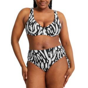 Bikinihose mit abstraktem Zebra-Muster