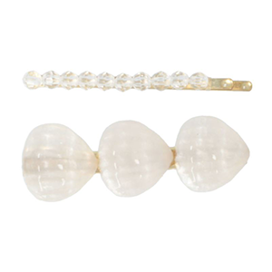 Parsa Beauty Haarclip mit Perlen und Muschel Applikaton